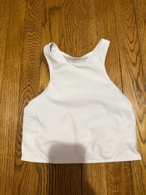 Lululemon White High-neck Sports Bra Sz 2